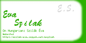 eva szilak business card