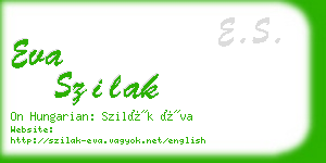eva szilak business card